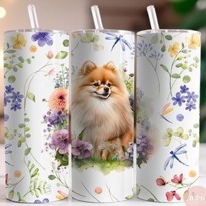 (1) Pomeranian Dog Tumbler, Pomeranian Dog, Pomeranian Mom Tumbler 20oz